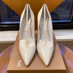 White Christian Louboutin “Hai” Pump. Brand New with Box. Never worn. Perfect